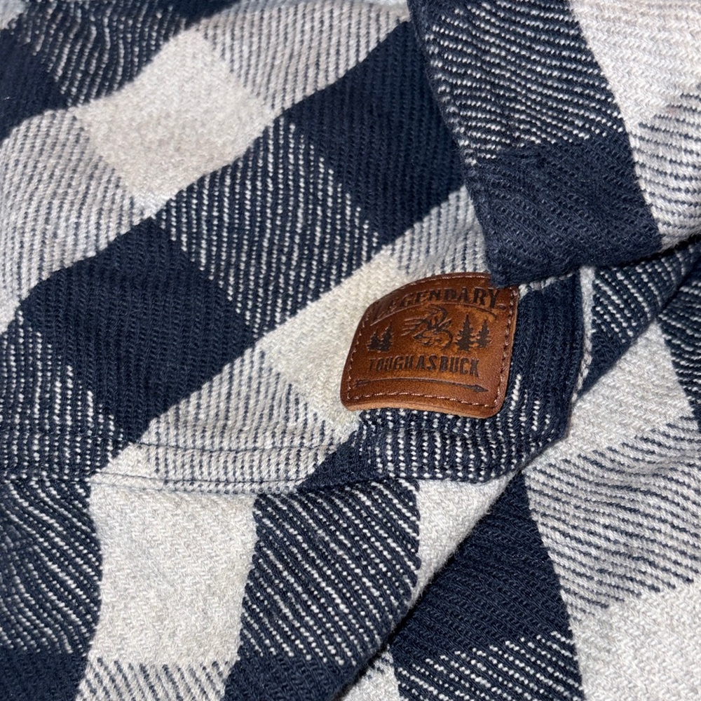 Men's Blue Plaid long sleeve Shirt size large - Picture 4 of 9